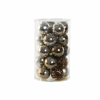 Kerstballen Home ESPRIT Brons Polyethyleen 16 x 16 x 26 cm (25 Onderdelen) 3