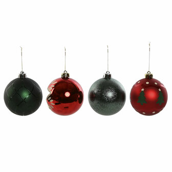 Kerstballen Home ESPRIT Rood Gouden Polyethyleen 32,5 x 8 x 32,5 cm (16 Onderdelen) 1