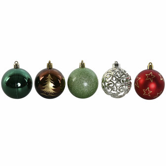Kerstballen Home ESPRIT Multicolour PVC 18 x 12 x 30 cm (30 Onderdelen) 4