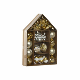 Kerstballen Home ESPRIT Gouden PVC 24 x 6 x 35 cm 1