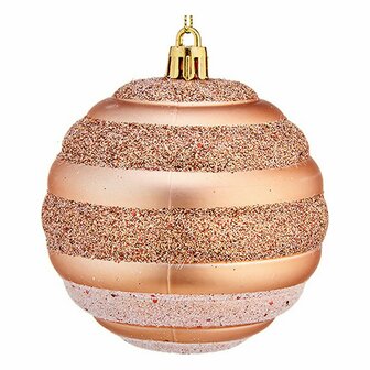 Kerstbal &Oslash; 8 cm 6 Stuks Koper PVC 1