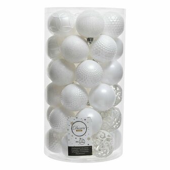 Kerstballen Decoris Wit &Oslash; 6 cm (37 Onderdelen) 1