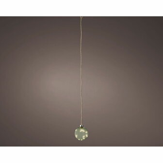 Kerstbal Lumineo Jute Kristal &Oslash; 10 cm Om op te hangen MicroLED 2
