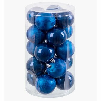 Kerstballen Blauw Plastic 6 x 6 x 6 cm (20 Stuks) 2