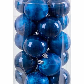 Kerstballen Blauw Plastic 6 x 6 x 6 cm (20 Stuks) 3