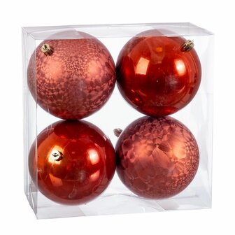 Kerstballen Koper Plastic 10 x 10 x 10 cm (4 Stuks) 1