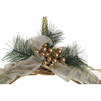 Kerstkroon DKD Home Decor Polyester (30 x 5 x 30 cm) 2