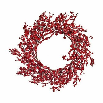 Kerstkroon Rood Plastic 48 x 10 x 48 cm (6 Stuks) 2