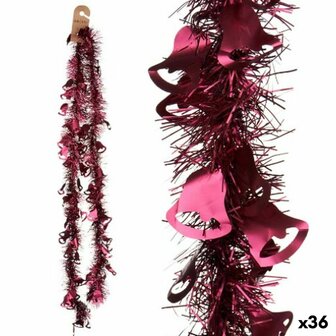 Kerstkrans Klatergoud (Afzuig)kappen Fuchsia Plastic 12 x 12 x 200 cm (36 Stuks) 1