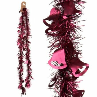 Kerstkrans Klatergoud (Afzuig)kappen Fuchsia Plastic 12 x 12 x 200 cm (36 Stuks) 2
