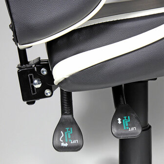 Gaming stoel EDM Wit Zwart 4