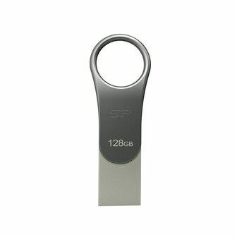 USB stick Silicon Power Mobile C80 Grijs Titanium 128 GB 1