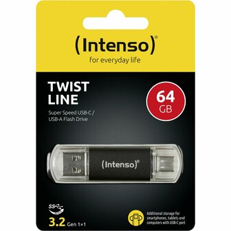 USB stick INTENSO 3539490 Antraciet 64 GB 6