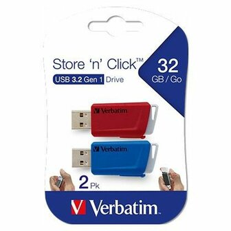 Pendrive Verbatim Store &amp;apos;n&amp;apos; Click 2 Onderdelen Blauw Multicolour 32 GB 1