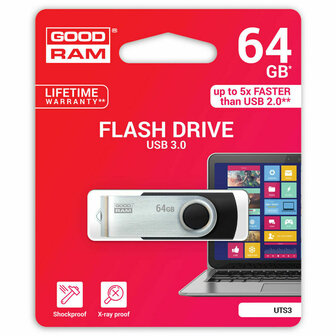 USB stick GoodRam UTS3-0640K0R11 USB 3.1 Zwart 64 GB (1 Stuks) 2
