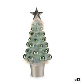 Decoratieve figuren Kerstboom Groen Polypropyleen Plastic 12,2 x 30 x 12,2 cm (12 Stuks) 1