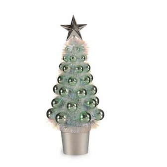 Decoratieve figuren Kerstboom Groen Polypropyleen Plastic 12,2 x 30 x 12,2 cm (12 Stuks) 2