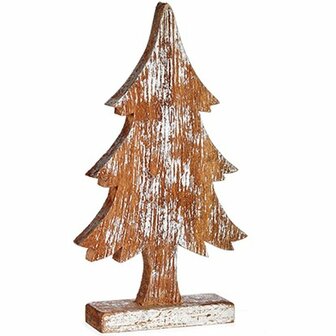 Decoratieve figuren Kerstboom Zilverkleurig Hout 5 x 39 x 21 cm (6 Stuks) 3