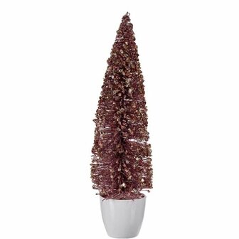 Decoratieve figuren Kerstboom Roze Plastic 10 x 38 x 10 cm (6 Stuks) 2