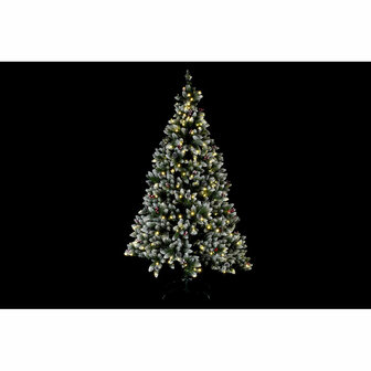 Kerstboom DKD Home Decor Wit Rood Groen PVC Ananas Besneeuwd 125 x 125 x 210 cm 2