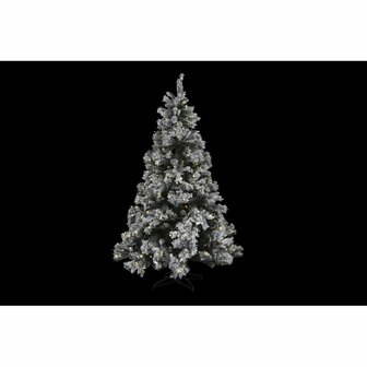 Kerstboom DKD Home Decor Wit Groen Metaal Polyethyleen Besneeuwd 130 x 130 x 218 cm 2