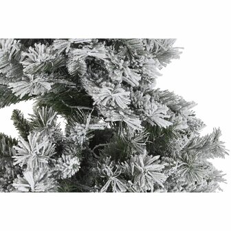 Kerstboom DKD Home Decor Wit Groen Metaal Polyethyleen Besneeuwd 130 x 130 x 218 cm 5