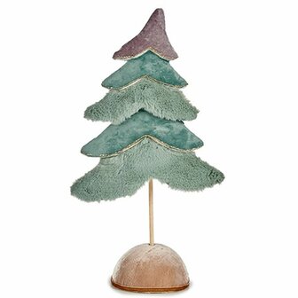 Kerstboom Fluweel Turkoois 16 x 55 x 29 cm (4 Stuks) 2