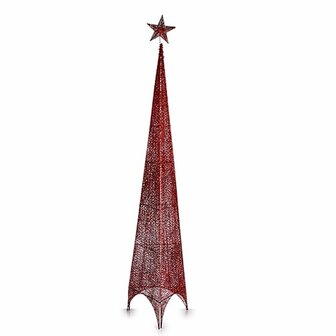 Kerstboom Toren Rood Metaal Plastic 42 x 218 x 42 cm (3 Stuks) 2