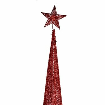 Kerstboom Toren Rood Metaal Plastic 42 x 218 x 42 cm (3 Stuks) 3