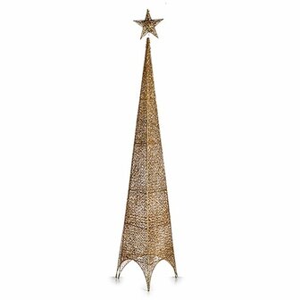 Kerstboom Ster Toren Gouden Metaal Plastic 34 x 154 x 34 cm (6 Stuks) 2