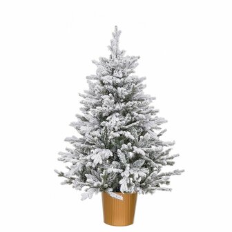 Kerstboom Gouden Polyethyleen Besneeuwd 58 x 58 x 90 cm 1