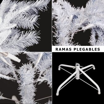 Kerstboom Wit PVC Metaal Polyethyleen 110 x 110 x 210 cm 3