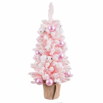 Kerstboom Roze PVC Blommor Ballen 30 x 30 x 90 cm 1