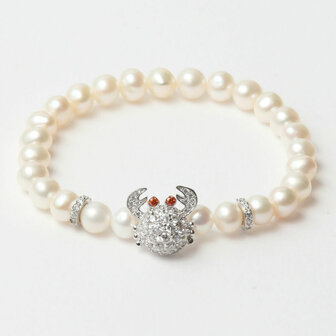 Lancaster JLA-BR-CRAB-1-WH 16 mm Dames armband 1