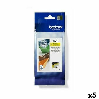 Originele inktcartridge Brother LC426 Geel (5 Stuks) 1