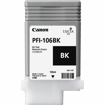 Originele inktcartridge Canon PFI-106 BK Zwart 1