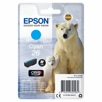 Originele inktcartridge Epson C13T26124012 Cyaan 1