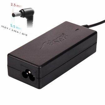 Laptop oplader Akyga AK-ND-01 65 W 1