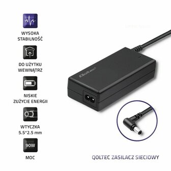 Laptop oplader Qoltec 50099.90W 90 W 3