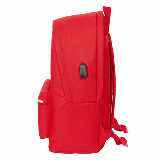 Rugtas voor Laptop en Tablet met USB Uitgang Sevilla F&uacute;tbol Club Rood 31 x 44 x 18 cm 4