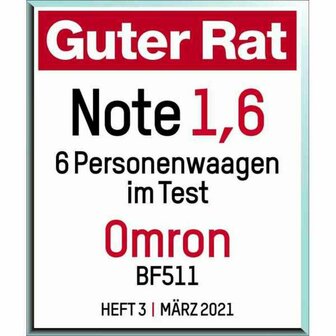 Digitale Personenweegschaal Omron BF511 Blauw Metaal Index Lichaamsvet 5