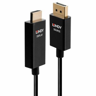 DisplayPort naar HDMI Kabel LINDY 40926 Zwart 2 m 1
