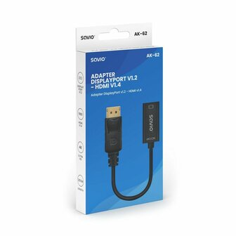Adapter DisplayPort naar HDMI Savio AK-62 20 cm 4