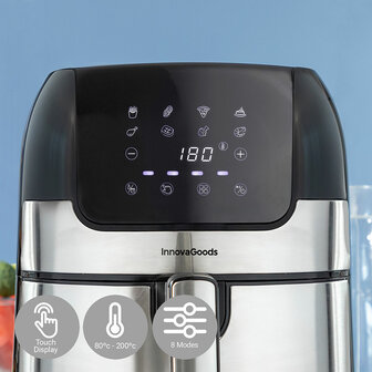 Airfryer InnovaGoods Fryinn 3500 Zwart 1400 W 3,5 L Roestvrij staal 5