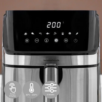 Airfryer InnovaGoods Fryinn Pro 5500 Zwart 1700 W 5,5 L Roestvrij staal 5