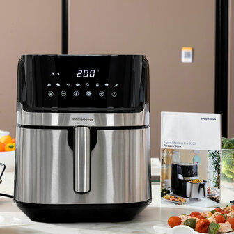 Airfryer InnovaGoods Fryinn Pro 5500 Zwart 1700 W 5,5 L Roestvrij staal 6