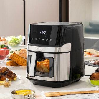 Airfryer InnovaGoods Fryinn View 6500 Zwart 1700 W 6,5 L Roestvrij staal 1