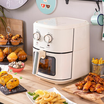 Airfryer InnovaGoods Vynner Pro 6500 Cr&egrave;me 1700 W 6,5 L Roestvrij staal 1