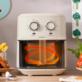 Airfryer InnovaGoods Vynner Pro 6500 Cr&egrave;me 1700 W 6,5 L Roestvrij staal 2