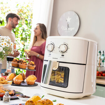 Airfryer InnovaGoods Vynner Pro 6500 Cr&egrave;me 1700 W 6,5 L Roestvrij staal 3